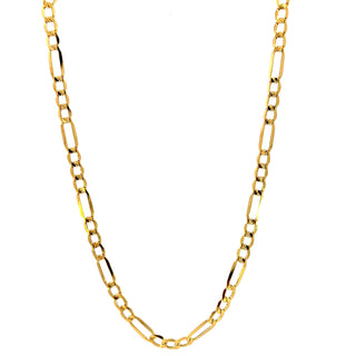 10K Yellow Gold 4.5mm Hollow Figaro Chain 20"