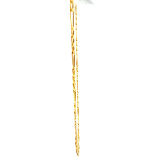 10K Yellow Gold 4.5mm Hollow Figaro Chain 20"