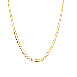 10K Yellow Gold 3.6mm Hollow Figaro Chain 22"