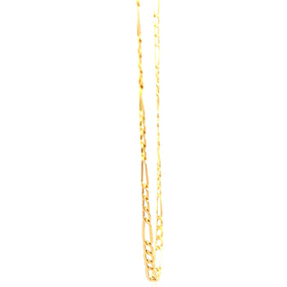 10K Yellow Gold 3.6mm Hollow Figaro Chain 20"