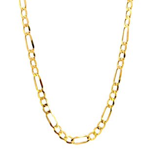 10K Yellow Gold 5.5mm Hollow Figaro Chain 20"