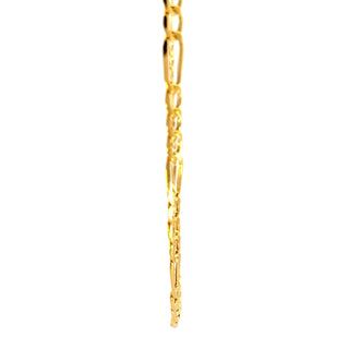 10K Yellow Gold 5.5mm Hollow Figaro Chain 20"