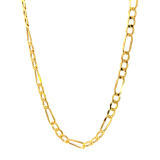 10K Yellow Gold 5.5mm Hollow Figaro Chain 20"