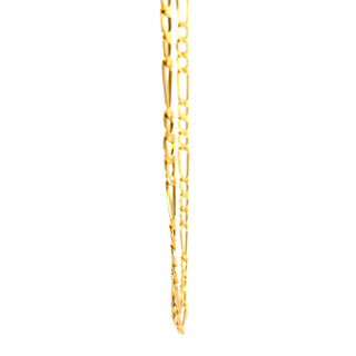 10K Yellow Gold 5.5mm Hollow Figaro Chain 20"