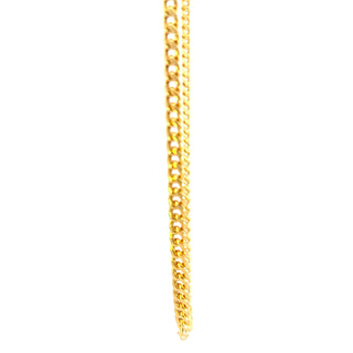 10K Yellow Gold 4.4mm Hollow Miami Cuban Link Chain 22"