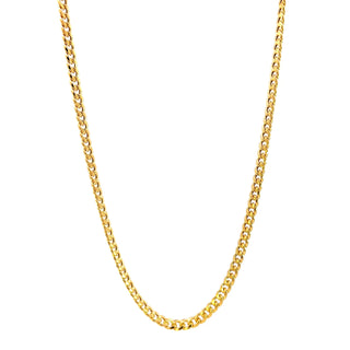 10K Yellow Gold 3.7mm Hollow Miami Cuban Link Chain 20"