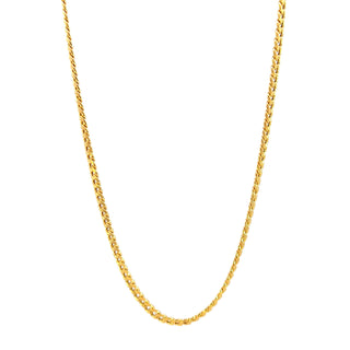 10K Yellow Gold 3.7mm Hollow Miami Cuban Link Chain 20"