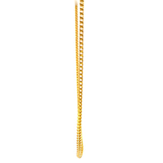 10K Yellow Gold 2.2mm Hollow Franco Chain 20"