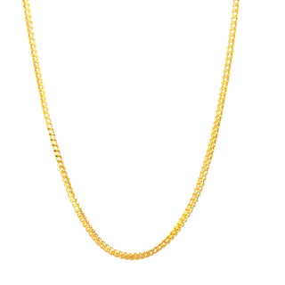 10K Yellow Gold 2.2mm Hollow Franco Chain 24"