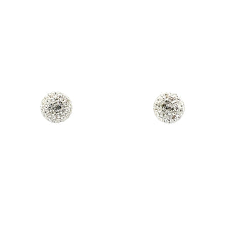 Pendientes de oro amarillo de 10 quilates con circonita cúbica de 10 mm