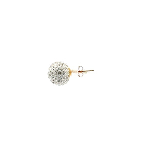 Pendientes de oro amarillo de 10 quilates con circonita cúbica de 10 mm
