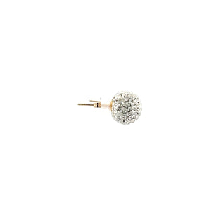 Pendientes de oro amarillo de 10 quilates con circonita cúbica de 10 mm