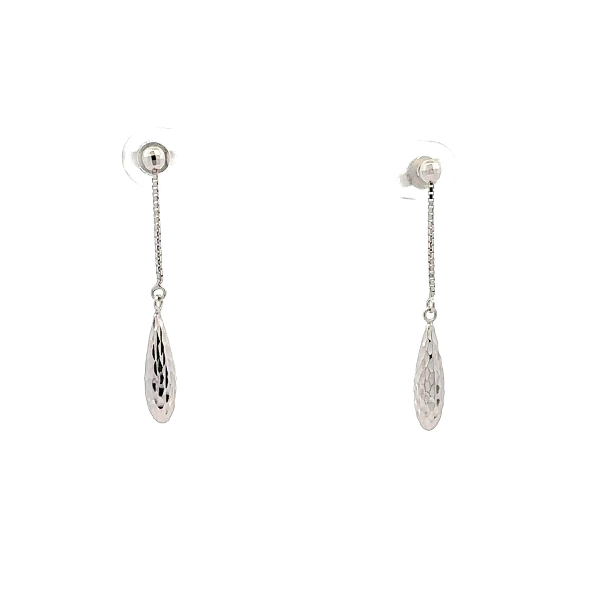 10K White Gold 35mm Earrings