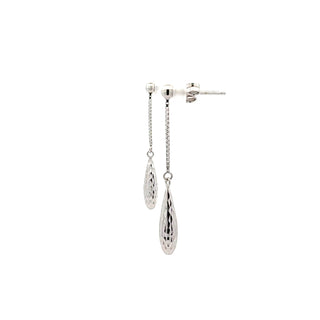 Pendientes de oro blanco de 10 quilates de 35 mm