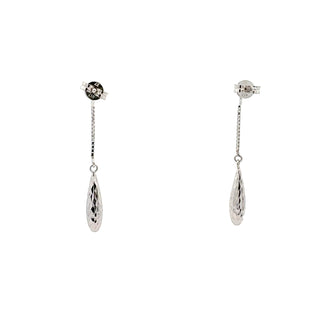 Pendientes de oro blanco de 10 quilates de 35 mm