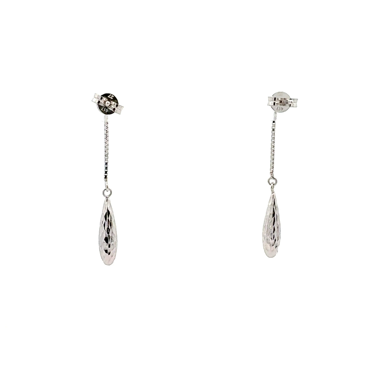 10K White Gold 35mm Earrings