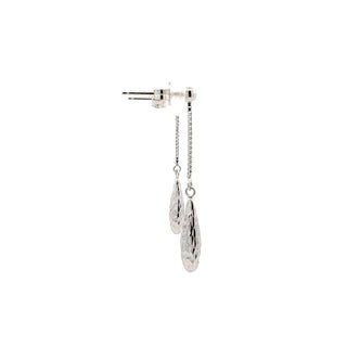 Pendientes de oro blanco de 10 quilates de 35 mm