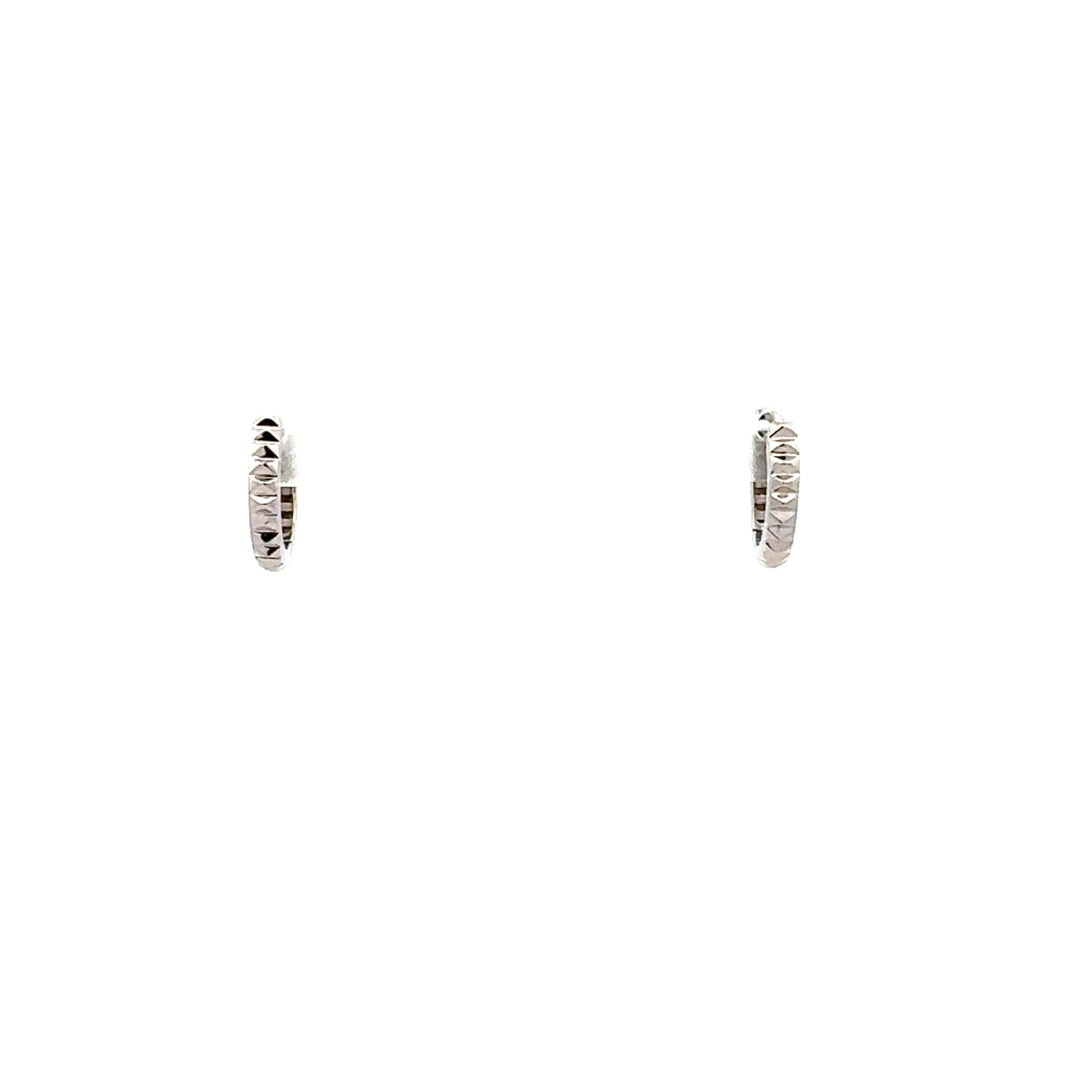 10K White Gold Huggie Earring
