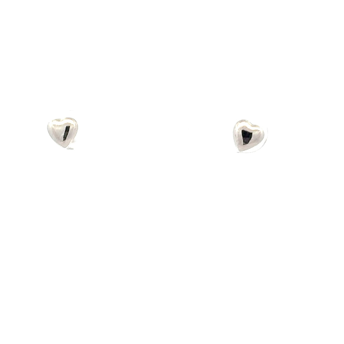 10K Delights White Gold Heart Shaped Stud Earrings