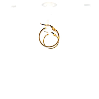 10K Yellow and White Gold Hoop Earrings