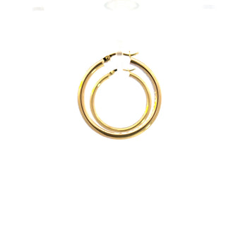 10K Yellow and White Gold Hoop Earrings