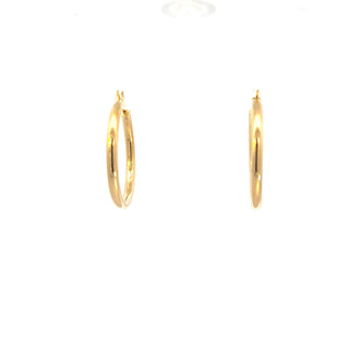 10K Yellow and White Gold Hoop Earrings