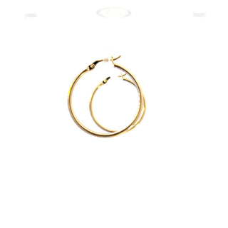 10K Yellow and White Gold Hoop Earrings