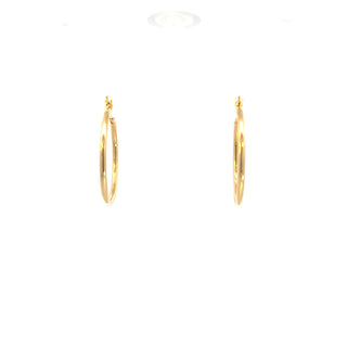 10K Yellow and White Gold Hoop Earrings