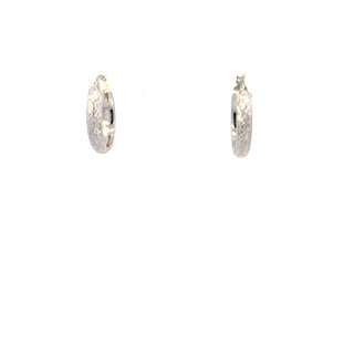 10K White Gold Hoop Earrings