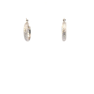 10K White Gold Hoop Earrings