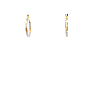 10K White Gold Hoop Earrings