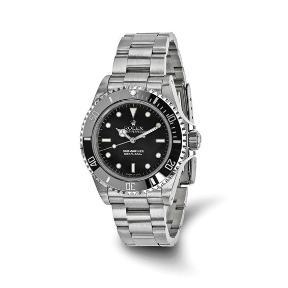 Swiss Crown™ USA Pre-owned Rolex-Independently Certified Steel 40mm Submariner No Date Black Watch