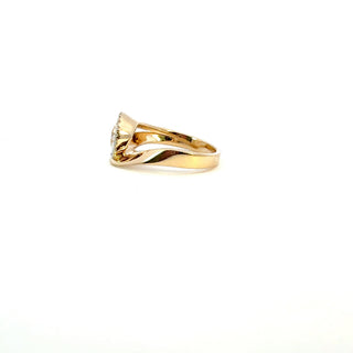 14K Yellow Gold Lab Grown Diamond Wrap Engagement Ring