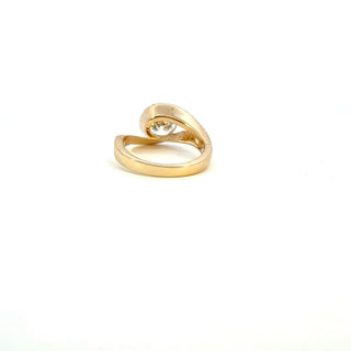 14K Yellow Gold Lab Grown Diamond Wrap Engagement Ring
