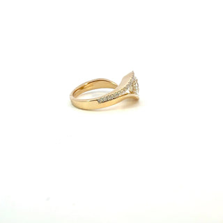 14K Yellow Gold Lab Grown Diamond Wrap Engagement Ring