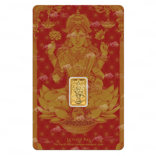 1 gram Celebrate Diwali Lakshmi Gold Bar | Perth Mint
