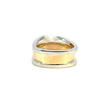 14K Yellow and White Gold Lab Grown Diamond Solitaire Engagement Ring