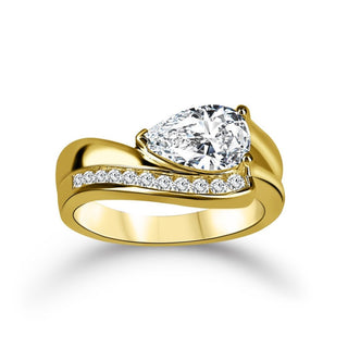 14K Yellow Gold Lab Grown Diamond Ring