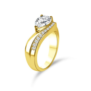 14K Yellow Gold Lab Grown Diamond Ring