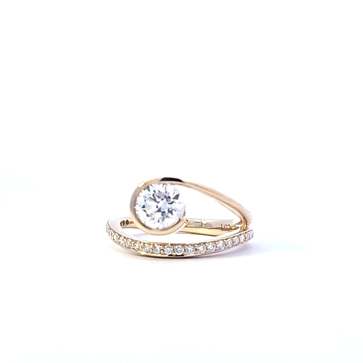 14K Yellow Gold 1.30cttw Lab Grown Diamond Ring