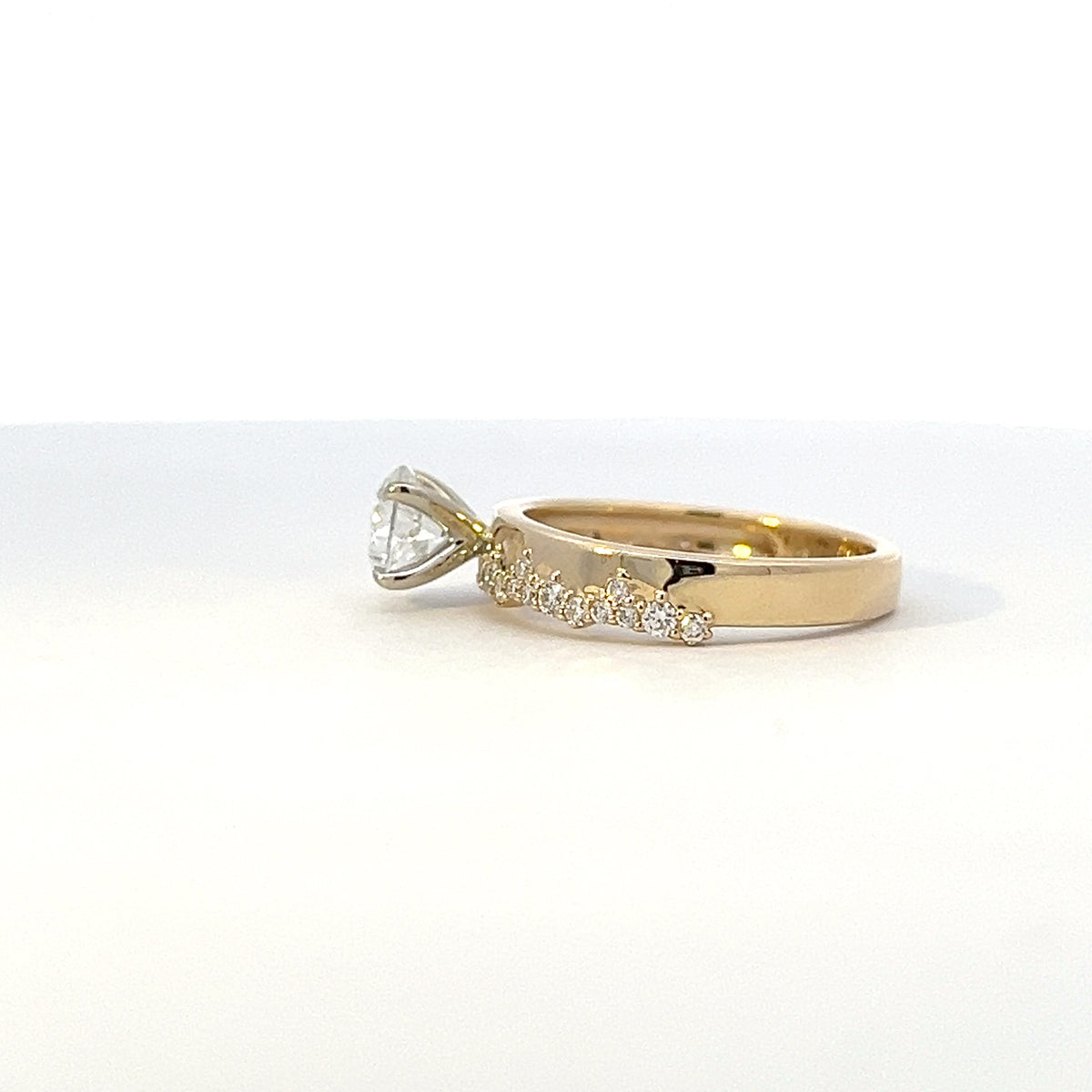 14K Yellow and White Gold 1.29cttw Canadian Diamond Ring