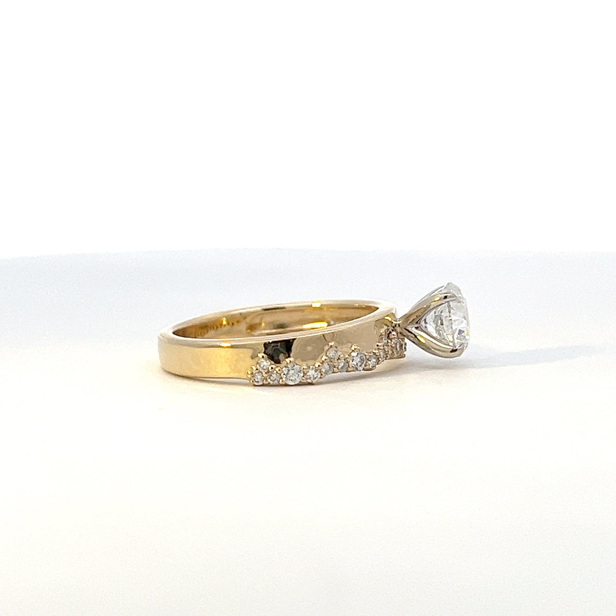 14K Yellow and White Gold 1.29cttw Canadian Diamond Ring