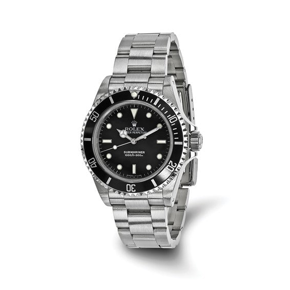 Swiss Crown™ USA Pre-owned Rolex-Independently Certified Steel 40mm Submariner No Date Black Watch