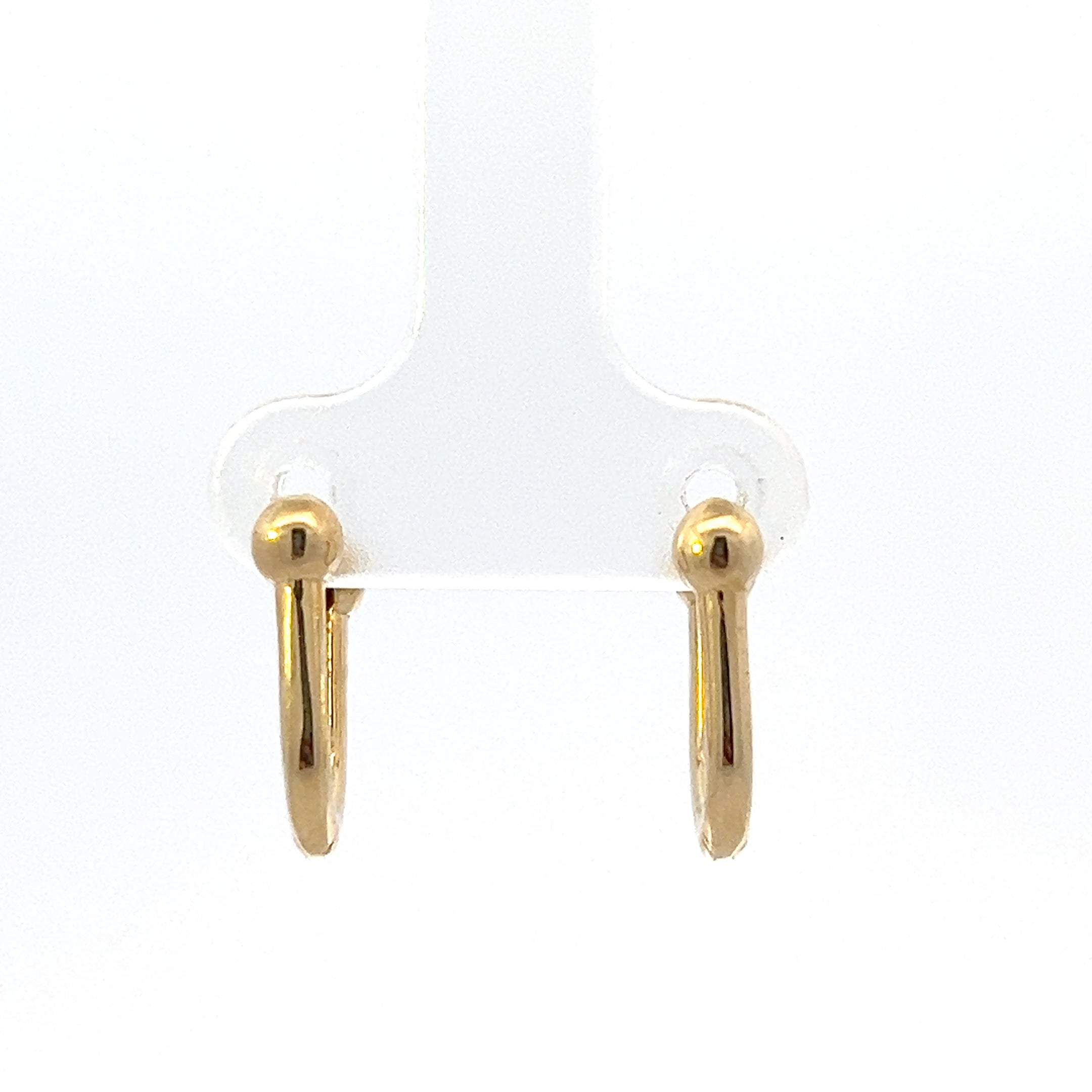 10K Yellow Gold U-shaped Huggies