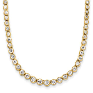 Diamante cultivado en laboratorio de 14 K, 3,00 quilates, VS/SI GH, graduado con 16 pulgadas más 2 pulgadas de extensión. Collar
