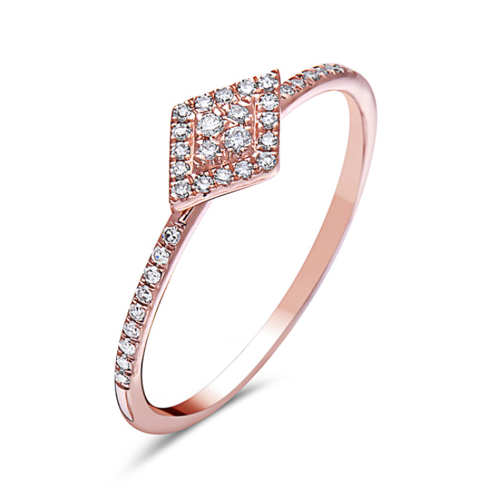 14K Rose Gold 0.14 cttw Diamond Ring - 4.5