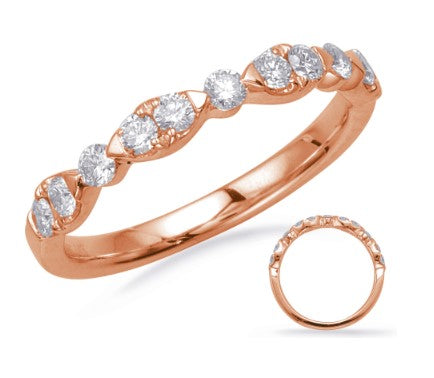 Anillo de diamantes de 0,45 quilates en oro rosa de 14 quilates