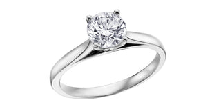 14K White Gold 0.20cttw Canadian Diamond Ring