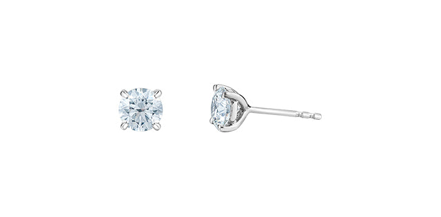14K White Gold 0.20cttw Lab Grown Diamond Stud Earrings
