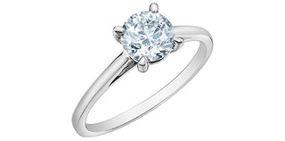 14K White Gold 1.50Cttw Lab Grown Round Brilliant Cut Diamond Engagement Ring